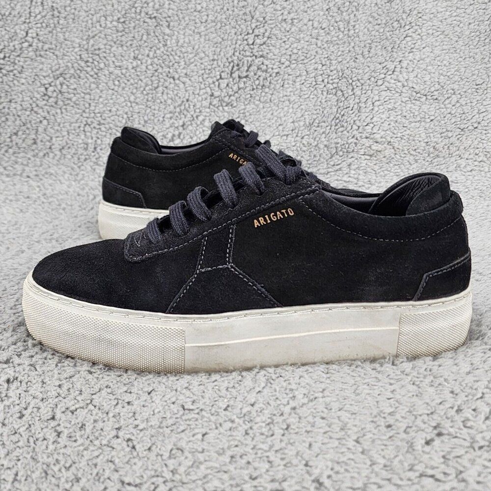 Axel Arigato Women's Sneakers 7.5 Black Suede Lace Up Platform Streetwear Shoes